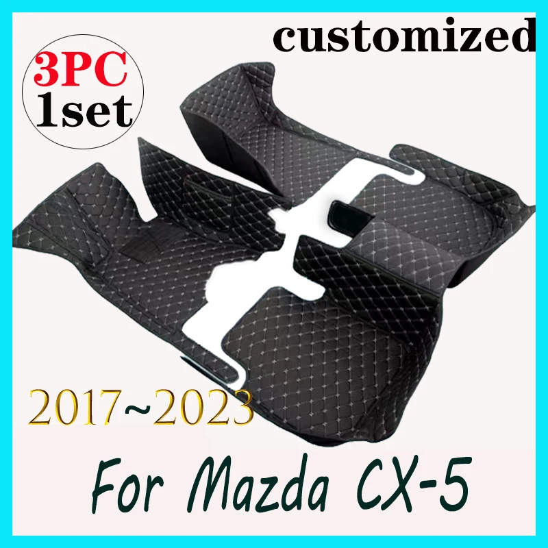 

Car Floor Mats For Mazda CX-5 CX5 KF 2017~2023 Leather Luxury Mat Rugs Carpet Full Set Auto Interior Parts Car Accessories 2018