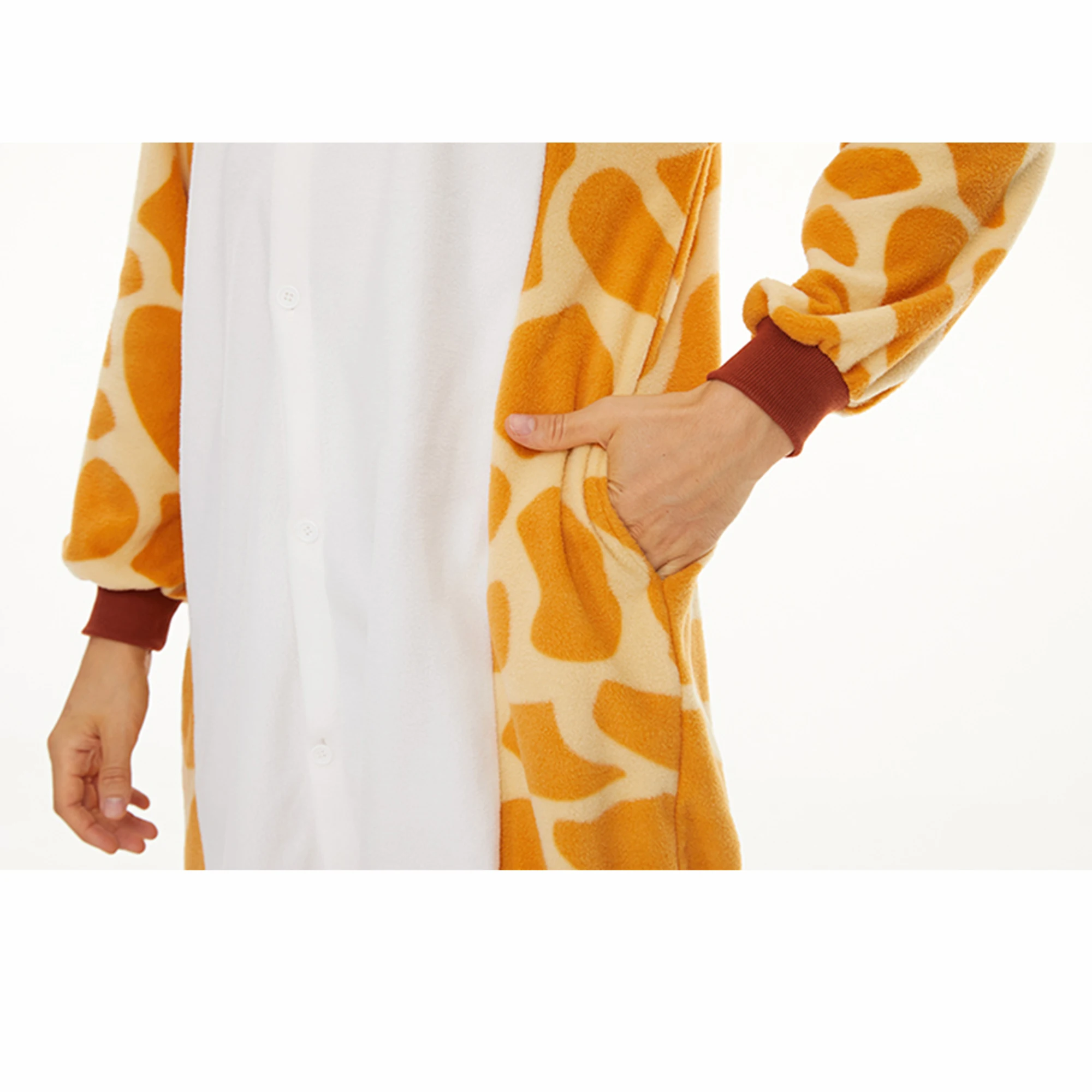 CANASOUR Giraffe Costumes One-Piece Hooded Pajamas Adults Women Soft Onesie Pyjamas Halloween Christmas Cosplay Sleepwears