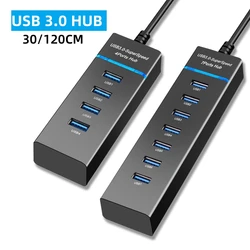 USB-разветвитель с 4 Usb-портами, 3,0, 2,0, 30/120 см