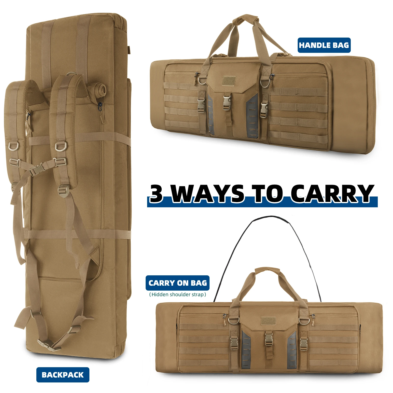 لينة بندقية حالة بندقية حقيبة حمل مقاومة اطلاق النار المدى التكتيكية مسدس تخزين في الهواء الطلق 36 "بوصة بندقية حالة المياه متعددة