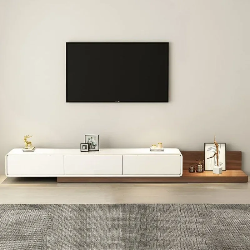 Kamar tidur TV ruang tamu sederhana modern, kombinasi meja kopi, rumah apartemen kecil model baru