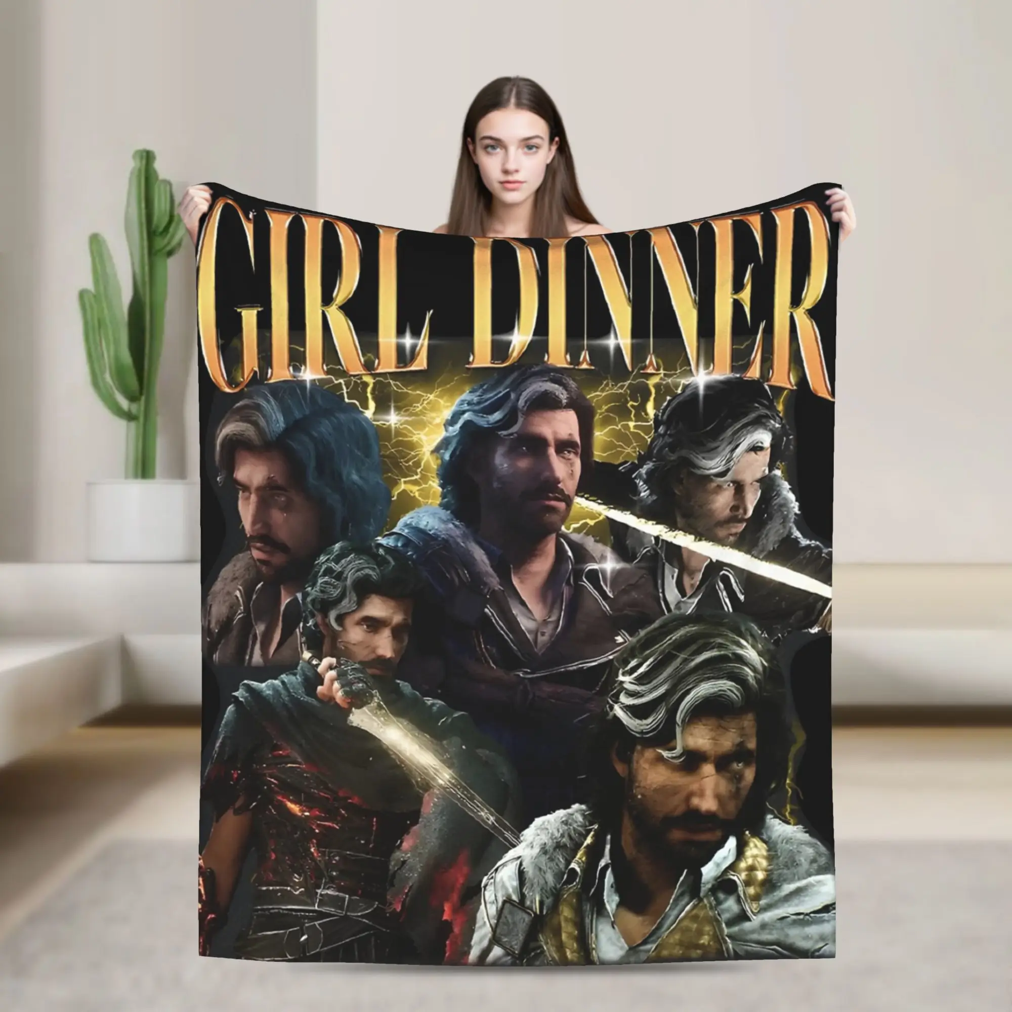 Verso Clair Obscur Expedition 33 Gamer 90s Fan Art Blanket Super Warm  Throw Blanket Winter Picnic Living Room Funny Bedspread