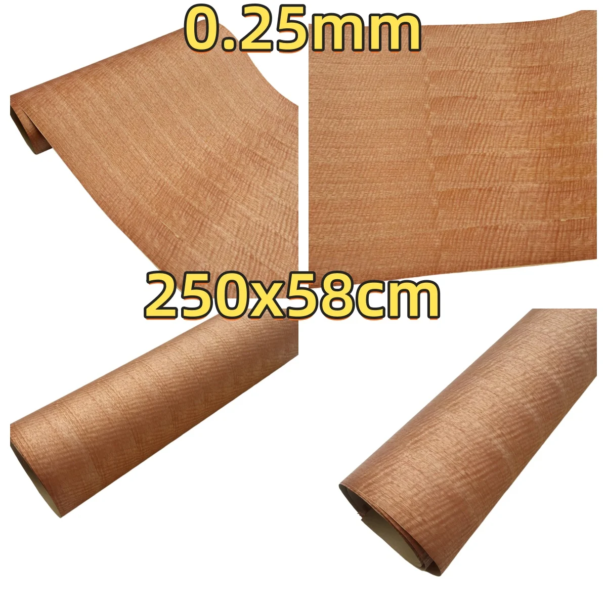 

Natural Red Shadow Wood Veneer, Thickness 0.25mm, Size 250x58cm, Suitable For Watch Box Surfacing And Book Cover Surfacing.