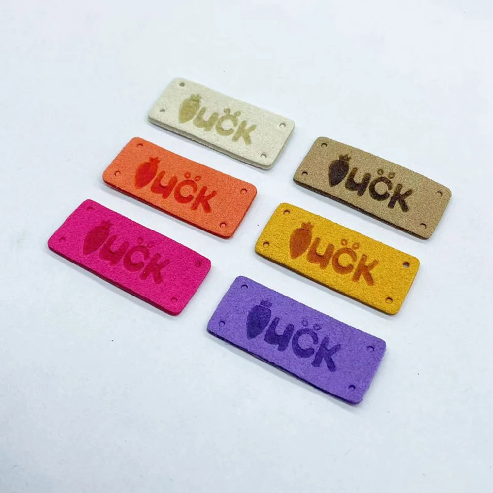 Aksesori jahit pakaian dekoratif Label kulit buatan tangan, ringan dan nyaman gaya sederhana tekstur lembut