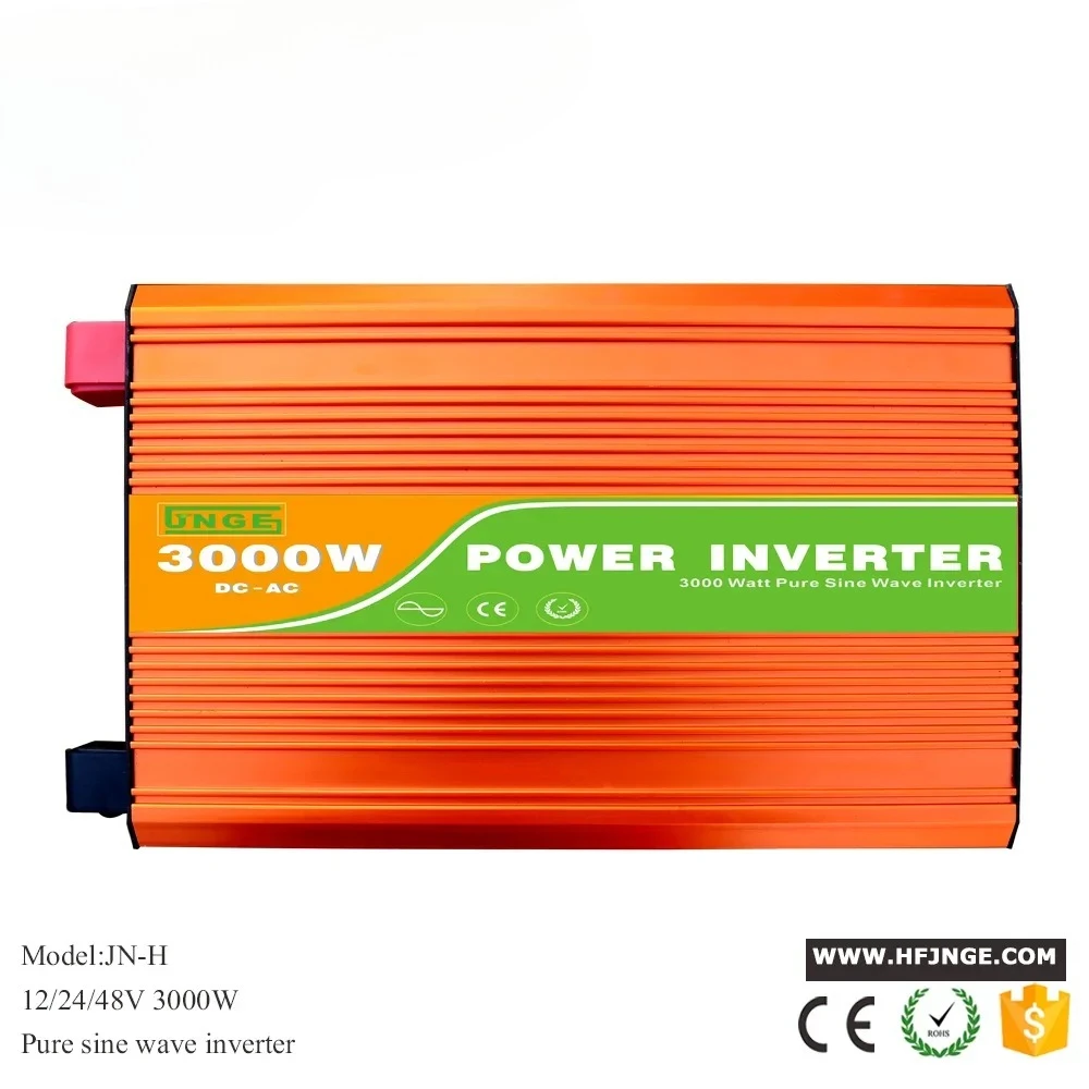 純粋正弦波ソーラーインバーター 3000W 電力 DC 12V 24V から AC 220V 電圧 50/60HZ コンバーター ソーラーカーインバーター LEDとUSB付き