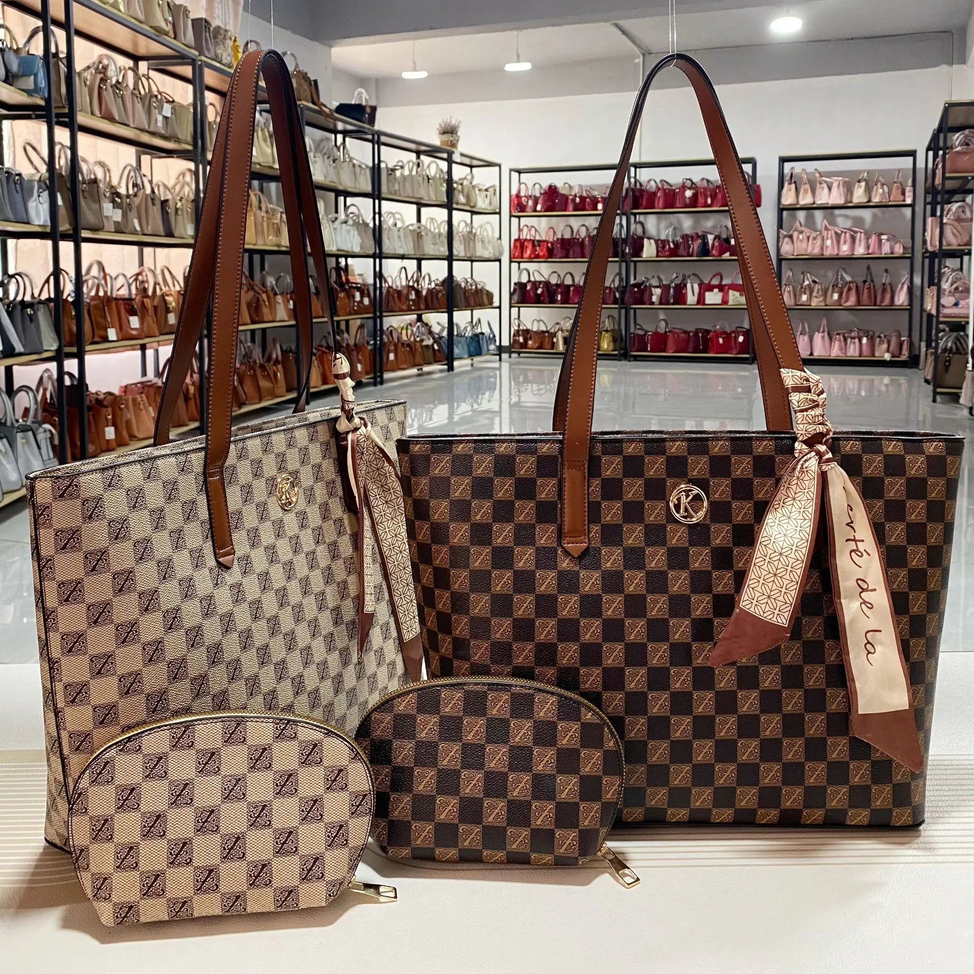 

New Printed Temperament Tote Bag, Simple And Large Capacity Commuting Shoulder Bag, Practical And Versatile Two-piece Bag Set