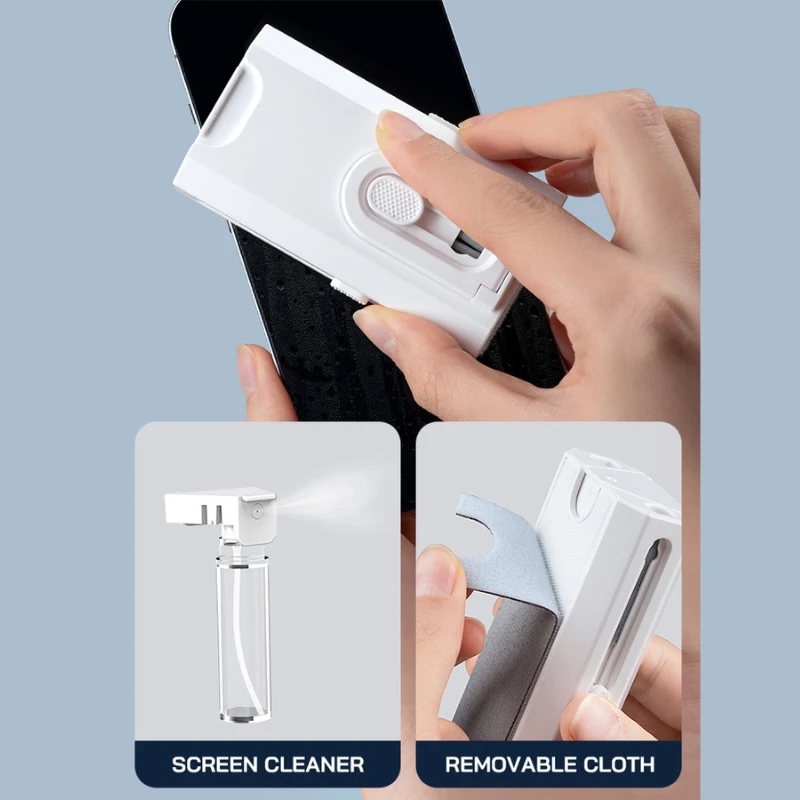 8 in 1 Cleaner Bursh Kit for Bluetooth Earphone Phone Laptop Screen Earbuds Case Cleaning Pen Kit Keycap Puller for Phone Tablet