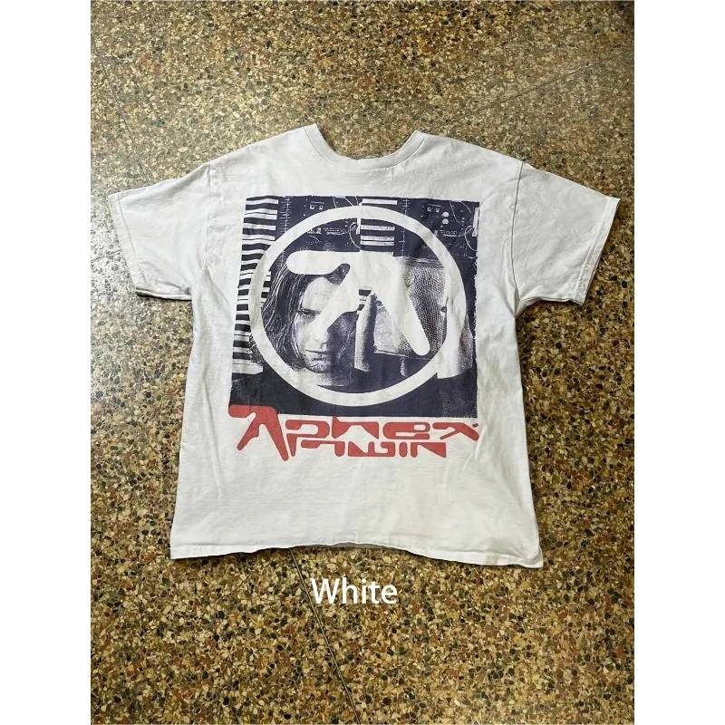Aphex Twin Music T-shirt | Rare logo printed round neck T-shirt with iconic sound designer logo, suitable for concerts