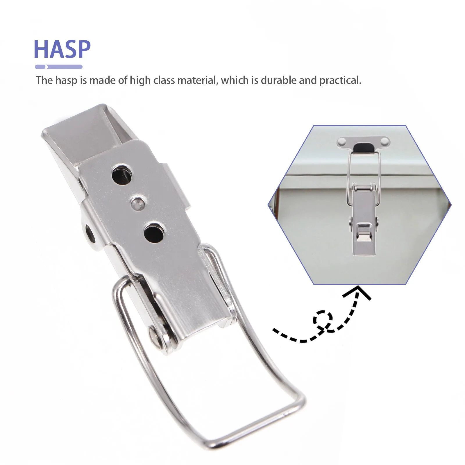 

2pcs Pcs Sturdy Buckle Lock Stainless Steel Hasp Toggle Latch Accessory Toggle Latch Case Lock Buckle Hardware
