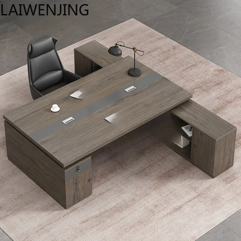 

HLZ desk double face-to-face boss office computer desk and chair combination