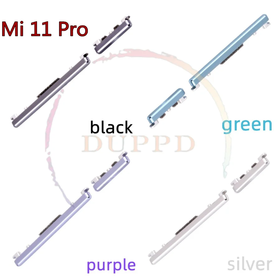 Original For Xiaomi Mi 11 Pro Lite 5G Side Power Key +Volume Button Replacement For Mi11