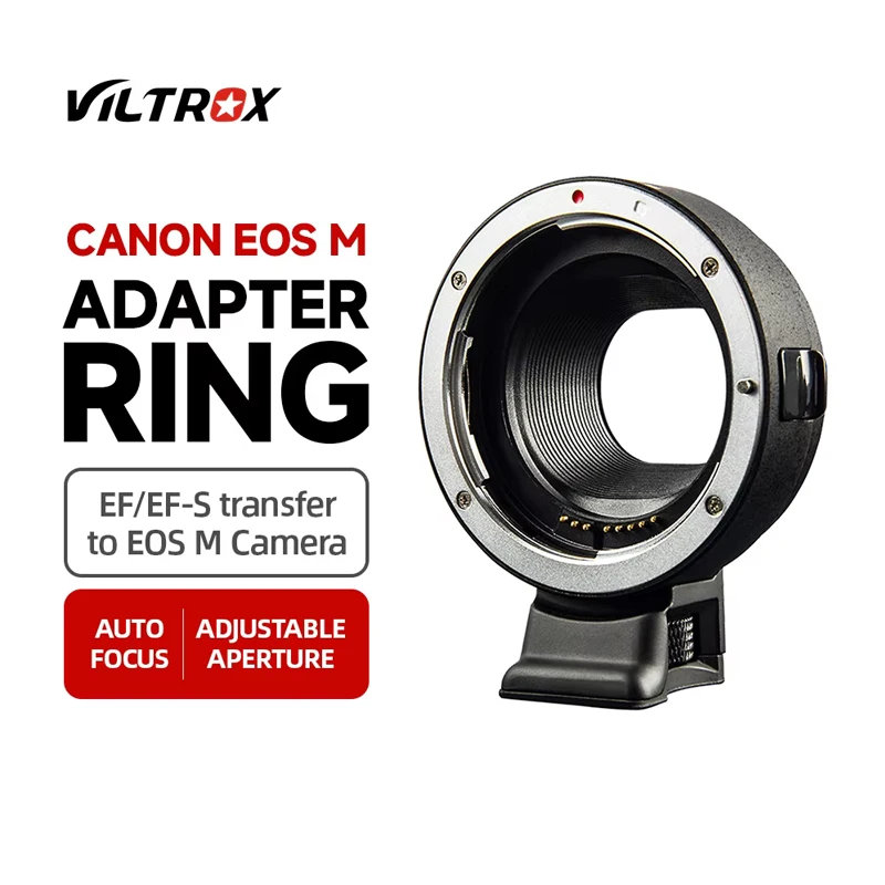 

Электронный адаптер Viltrox EF-EOS M для автофокусных объективов, предназначенный для подключения объективов Canon EF/EF-S к камерам EOS M EF-M (M2, M3, M5, M6, M10)