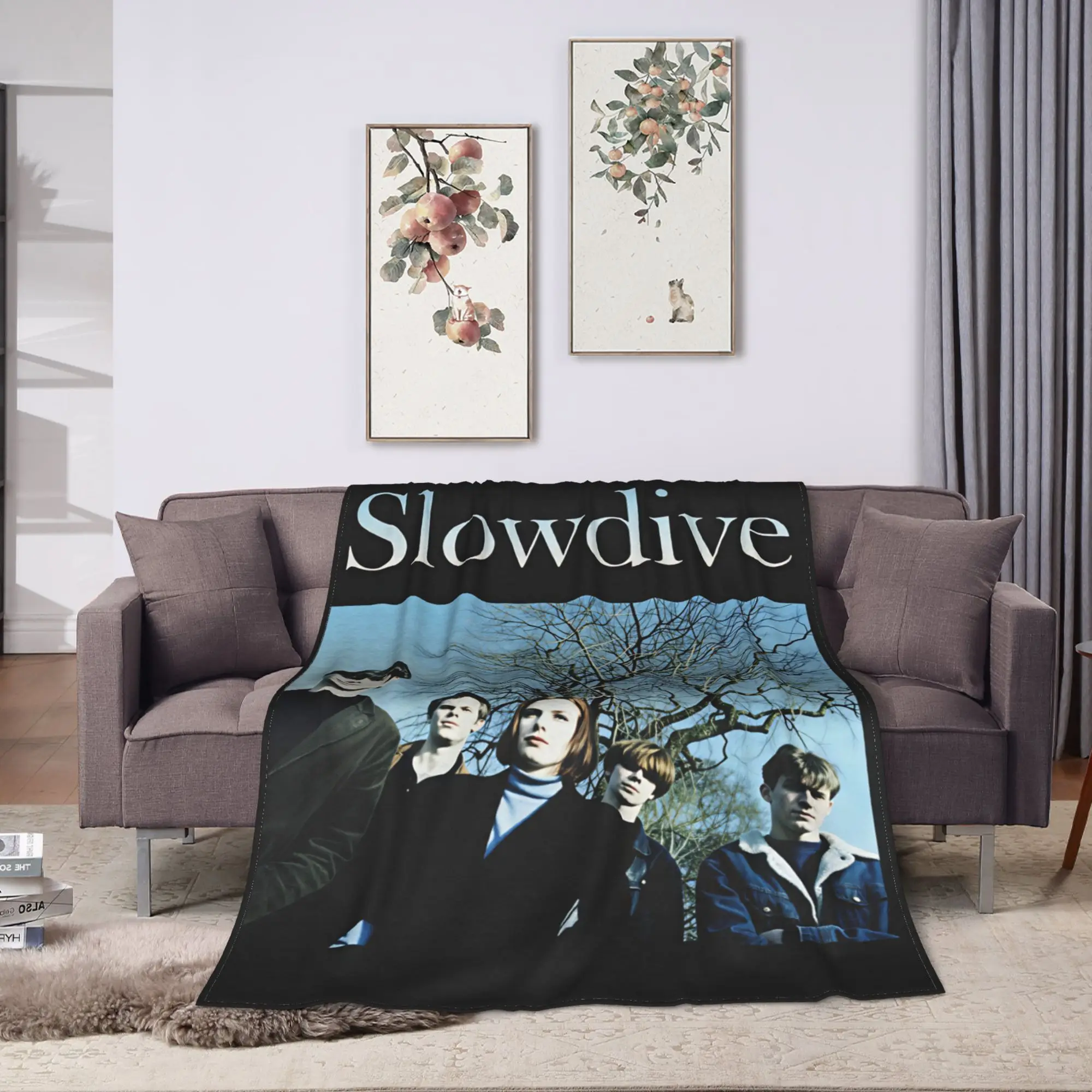 Slowdive Alison 1991 Vintage Warm Soft Blanket  Travel Office Plush Throw Blanket Bedroom Flannel Bedspread Sofa Bed Cover