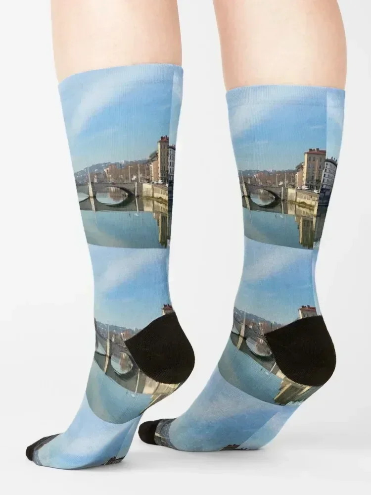 Bonaparte Bridge, Lyon - France Socks essential Non-slip compression anti slip football Boy Child Socks Women's