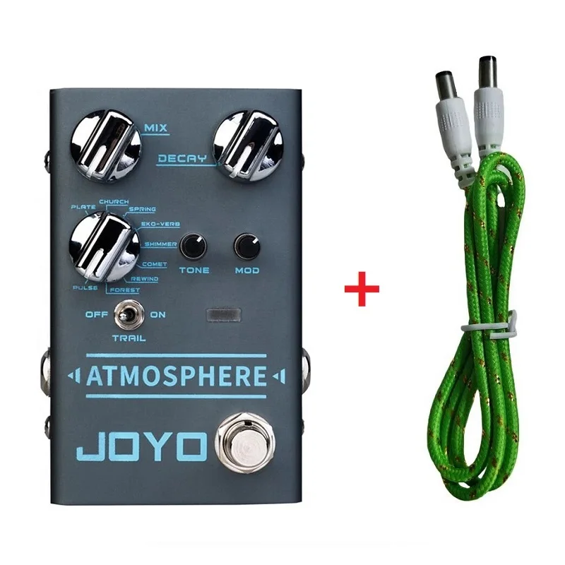 

JOYO R-14 ATMOSPHERE Reverb Guitar Effect Pedal 9 Digital Reverb Types Spring/Church/Shimmer/Plate Reverb Effects Guitar Pedal