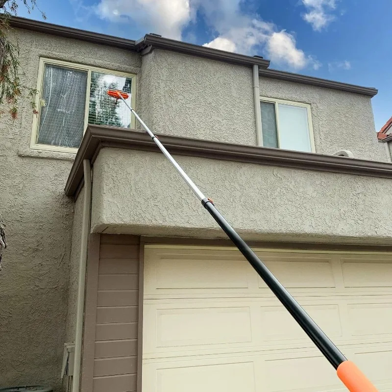 

Телескопическая удлинительная штанга 5-24 фута, многофункциональная, с металлическим наконечником, для покраски, уборки пыли, мытья окон