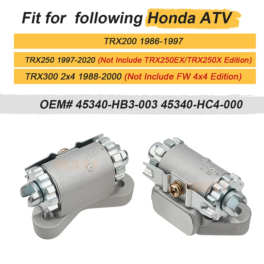 M MATI 2PCS Front Drum Brake Adjuster for Honda TRX200 TRX250 TRX300 TRX 200 250 300 2x4 45340-HB3-003 45340-HC4-000