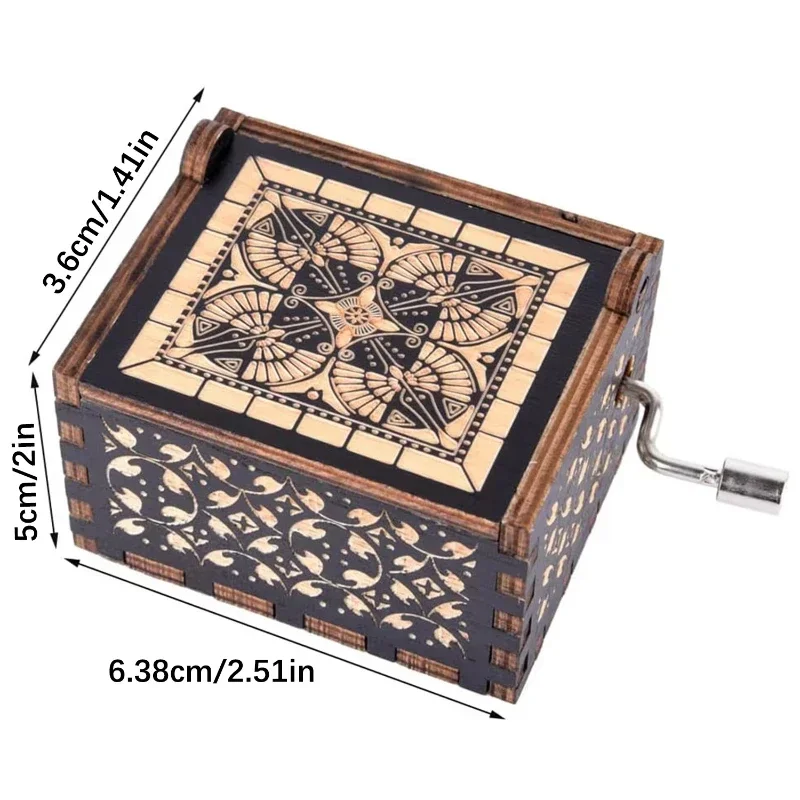 2026-Latest Top Quality Can't Help Falling in Love Engraved Wooden Music Box Antique Musical Gift for Lover
