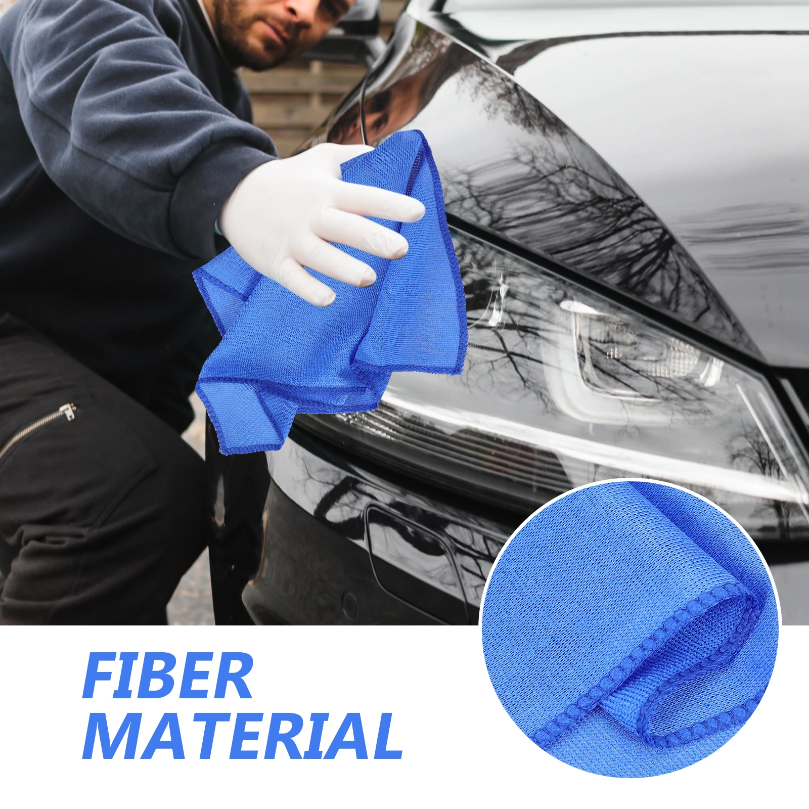 

12Pcs Car Wash Towels 30x60cm Microfiber Cleaning Cloth Super Absorbent Drying Car Waxing Polishing