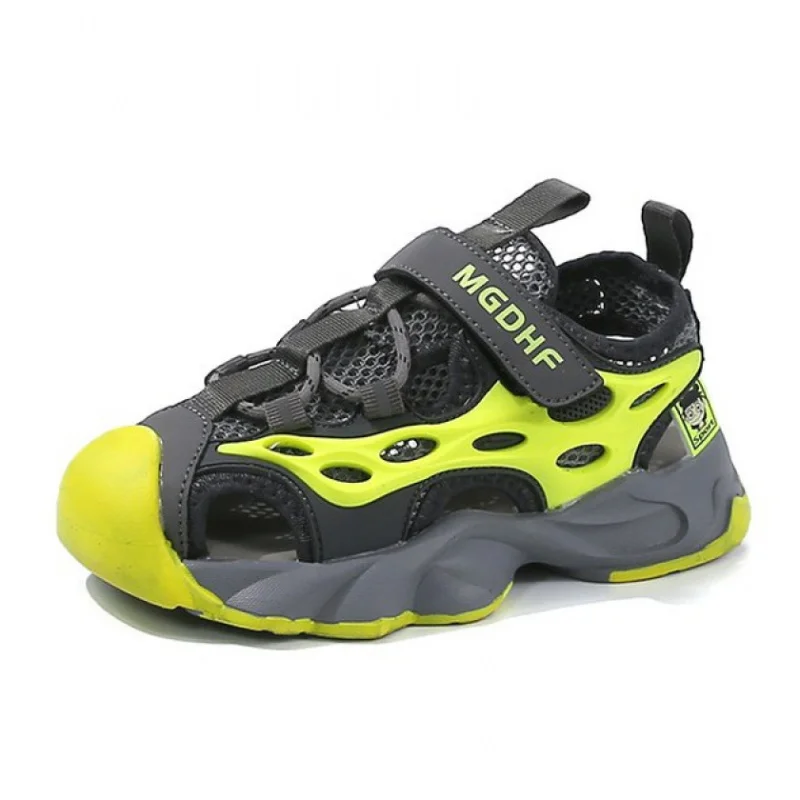 

PU Leather Summer Sport Sandals For Children Hollow Out Breathable Teenager Kid's Sneakers Anti-slippery Waterproof Running Shoe