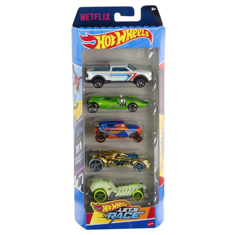 Original Hot Wheels 5 Car Pack Toys Boys 1/64 Diecast Retro Racers HW Motor Shows Mopar Flames Let\'s Race X-racers Batman Gift