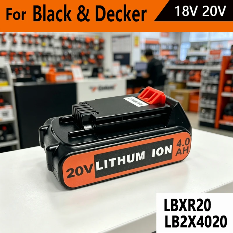 

Высокоемкостный аккумулятор 8Ач LBX20, замена для Black & Decker 20V Battery Max Lithium BL2018 LBXR20 LST220 LB2X4020, аккумулятор для электроинструментов