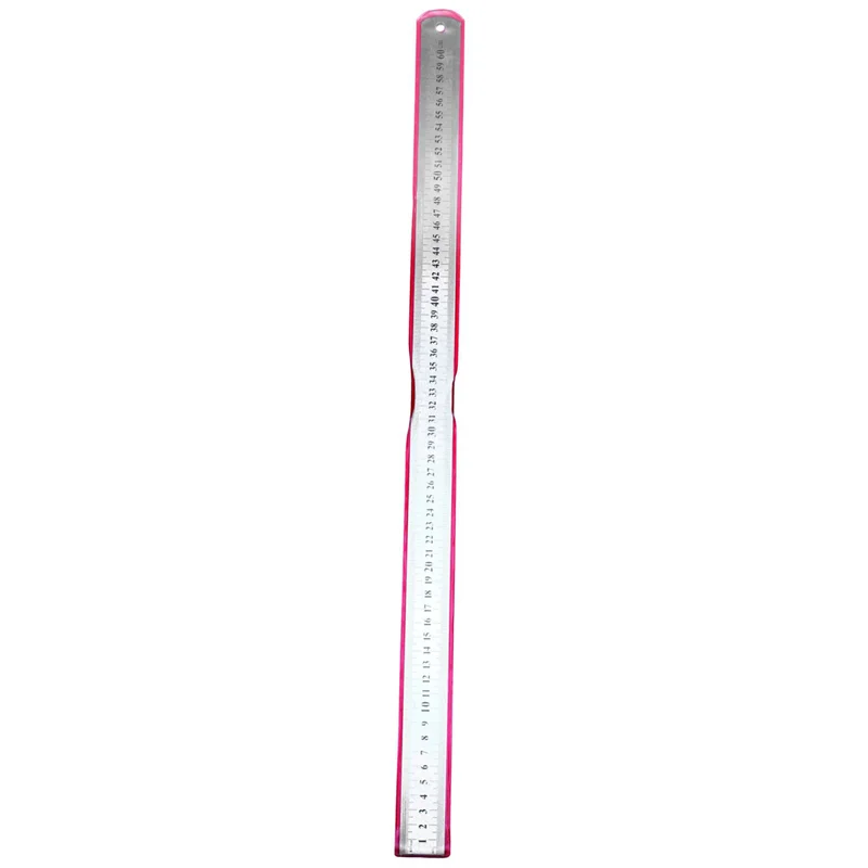 3X Stainless Steel Double Side Measuring Straight Edge Ruler 60Cm/24 Inch, Silver