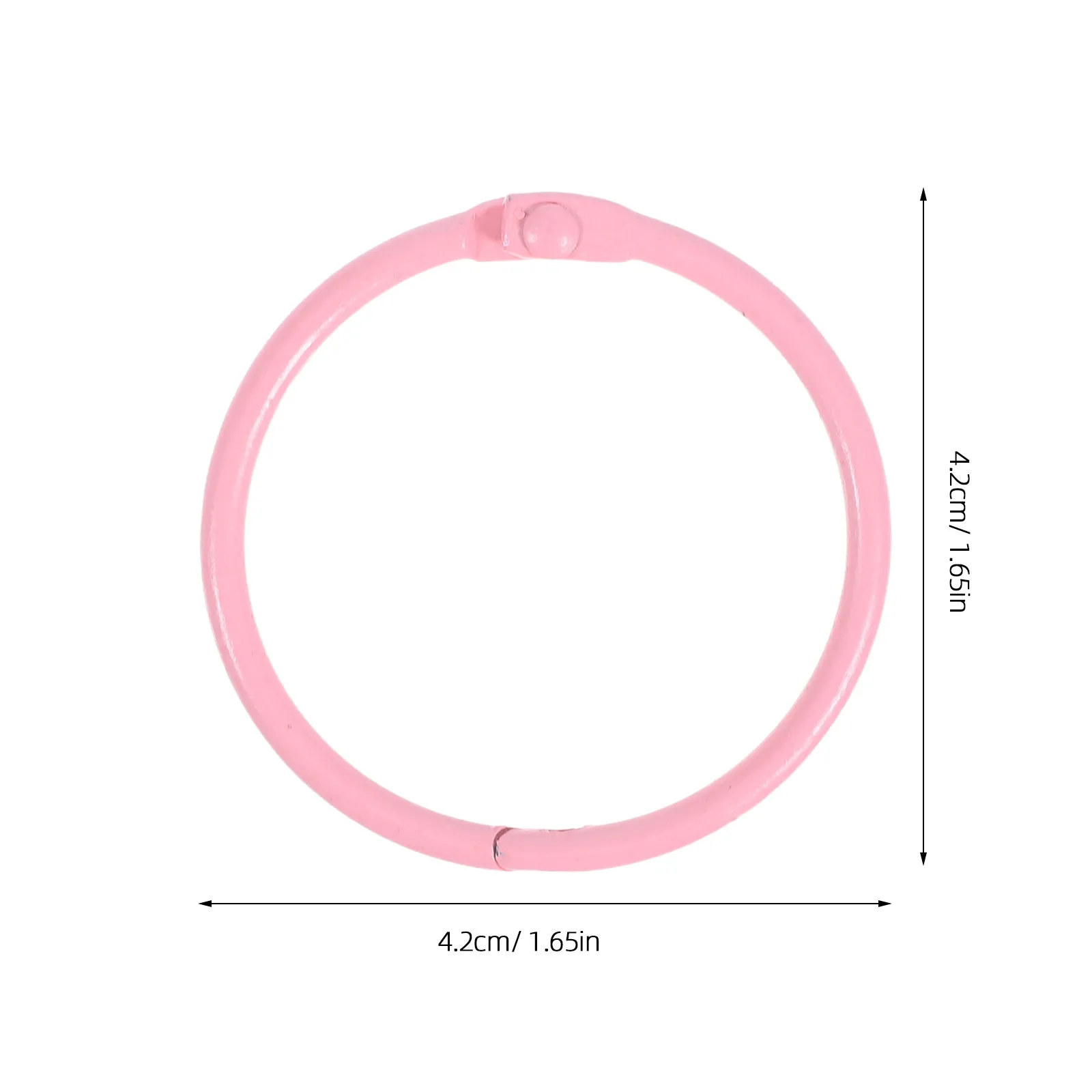 50Pcs Metal Binder Rings Loose Leaf Circular Rings for Flashcards Index Cards Note Card Organizer Keychains Book Binding Pink
