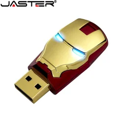 JASTER Металлическая головка Светодиодная лампа USB-флешка 64 ГБ Водонепроницаемая USB-накопитель 32 ГБ U-диск 16 ГБ Металлическая карта памяти 8 ГБ U-диск Подарки