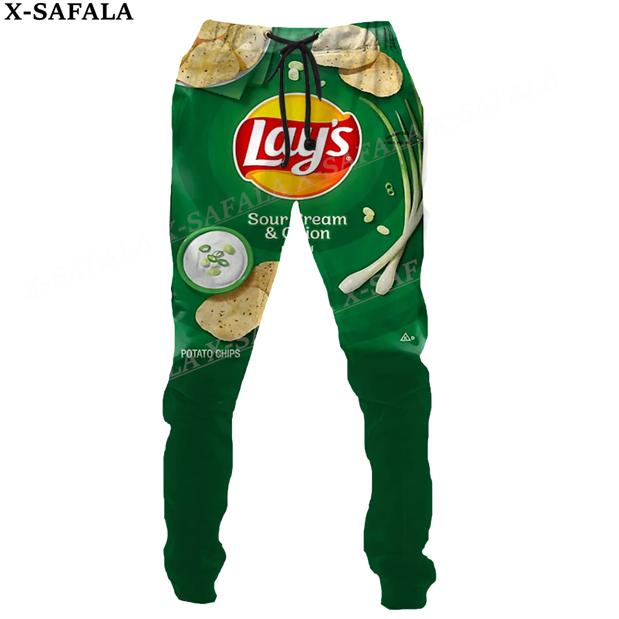 

Novelty Funny Lays Potato Chips 3D Print Trousers Men Women Sweatpants Drawstring Long Joggers Spring Autumn Sports Pants-3