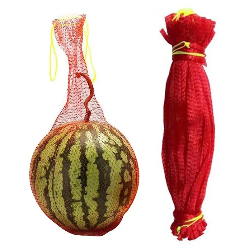 Hanging Watermelon Grow Net Bags 100Pcs Reusable Cantaloupes Mesh Net Garden Cucumbers Growing Storage Mesh Net Vegetable Bags