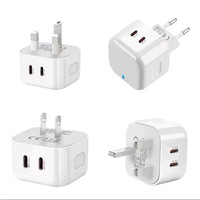 Dual Ports USb-C PD Charger Type c Power Adatpers 40W 20W Eu US UK Wall Charger Plugs For IPhone 12 13 14 Samsung S22 S23 htc lg