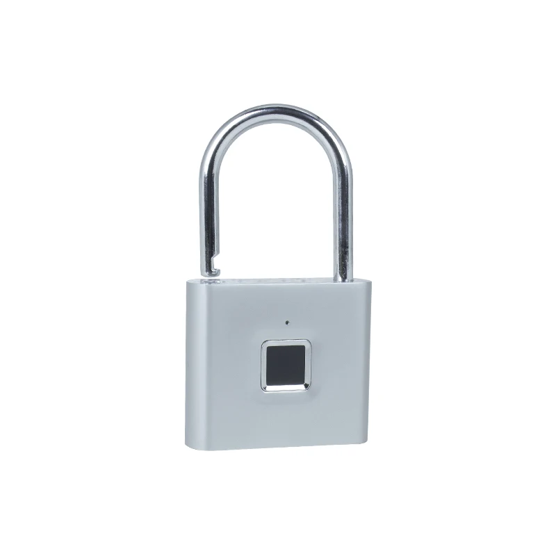 Pequena Fingerprint Lock com Carregamento USB, Cadeado impermeável, Zinc Alloy, Lock Body, SMBG04