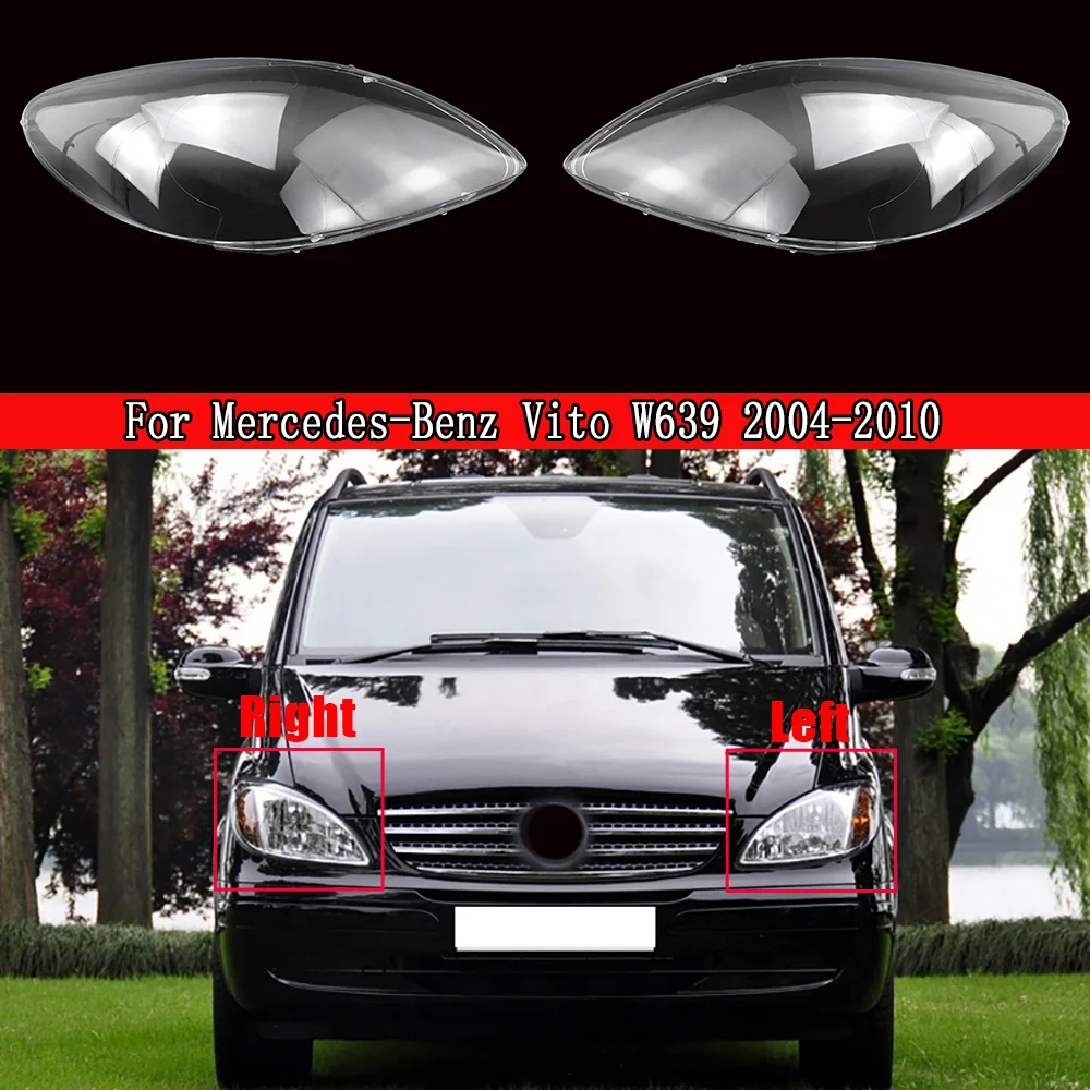 

Линза передней фары автомобиля для Mercedes Benz Vito W639 2004 ~ 2010, прозрачная фара, стеклянный корпус, абажур, крышка фары