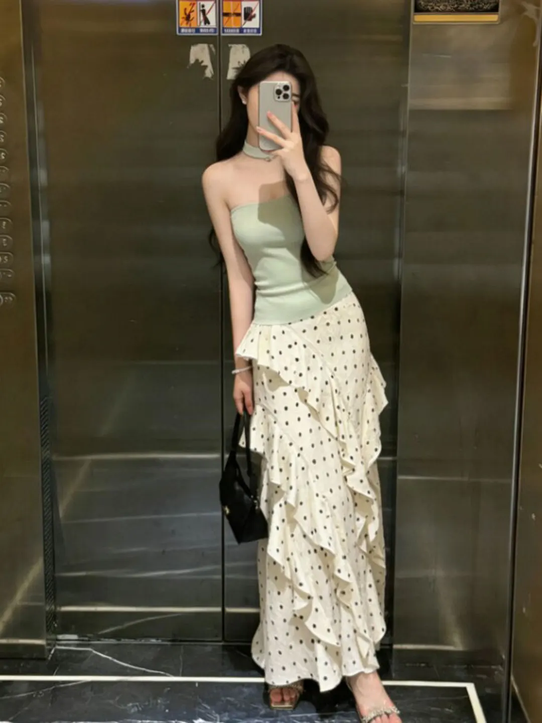 

Unique Pure Desire Sle ter Top Skirt Set Youthful Spring 2026 Faion Casual Performance Par Date Versatile Women's En...