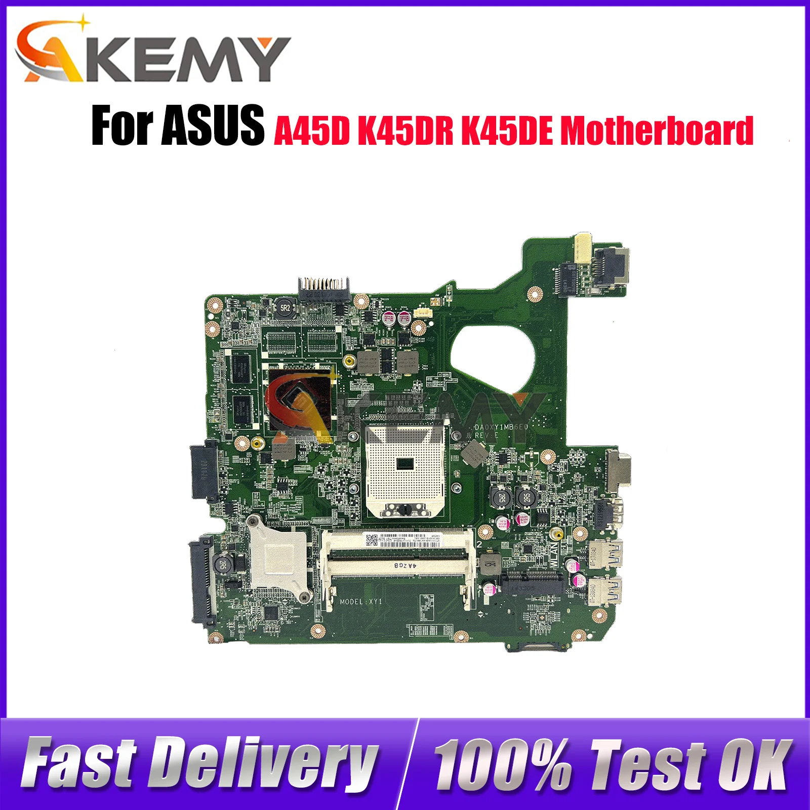 

K45DR Laptop Motherboard For ASUS K45D K45DR A45D K45DE Notebook Mainboard This item is in stock 100% tests OK fast shipping