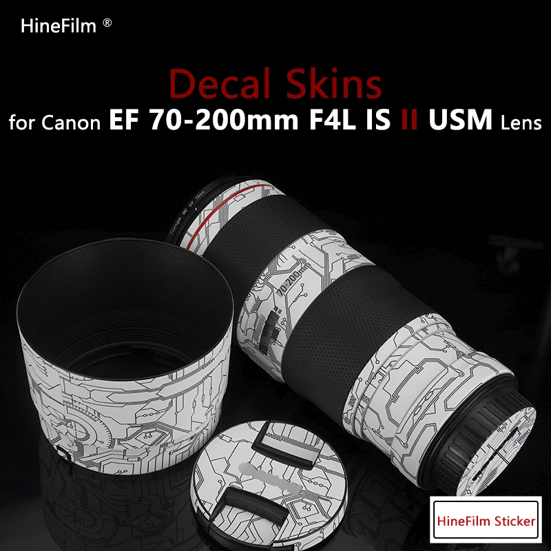 

for Canon EF70-200 F4 IS II USM Lens Sticker 70200 F4 II Premium Decal Skin 70-200 Anti-Scratch Cover Film Protective Wrap Skin