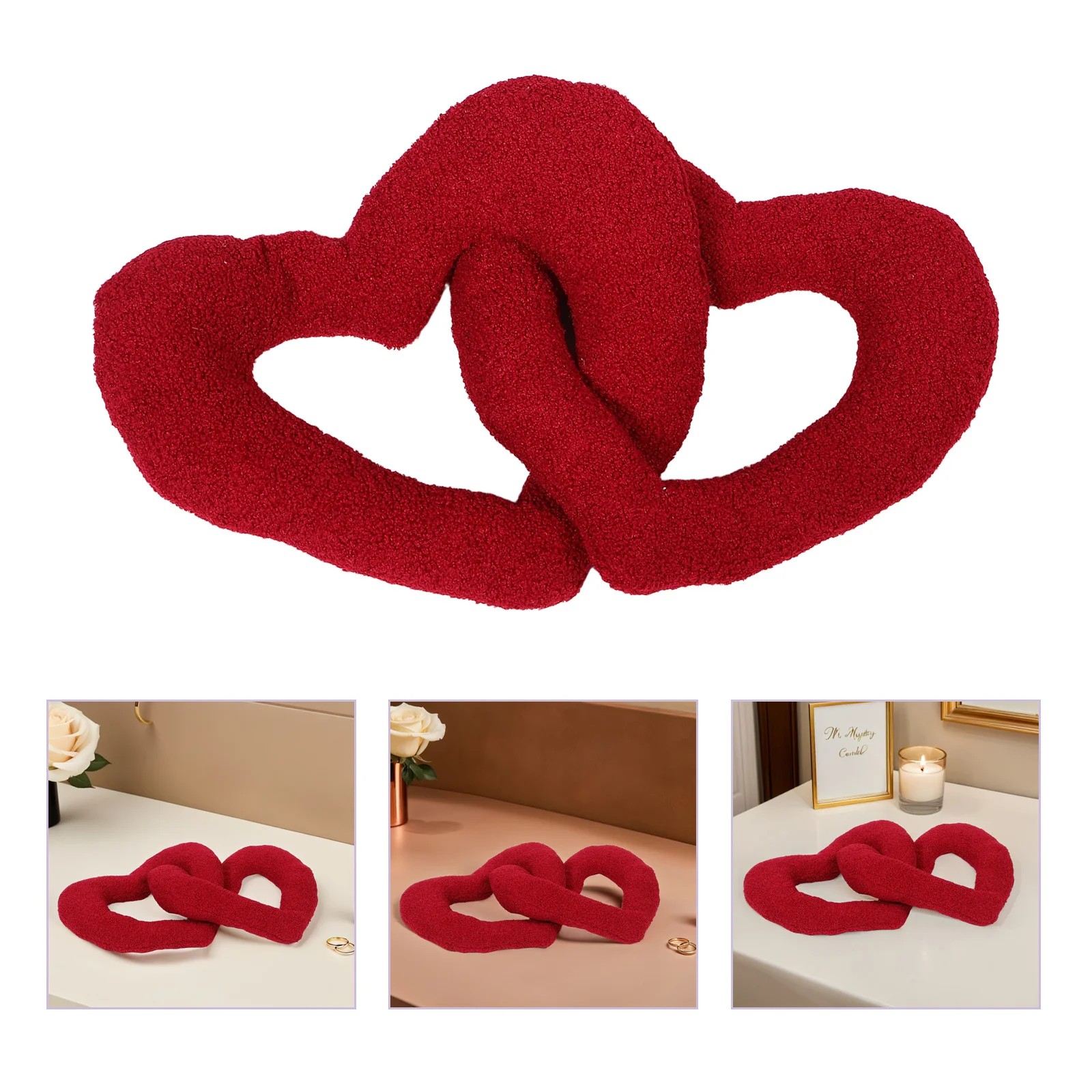 

Подушка в форме сердца на День святого Валентина, красная мягкая подушка для домашнего дивана, прикроватный декор, романтический подарок, декоративная подушка в форме сердца