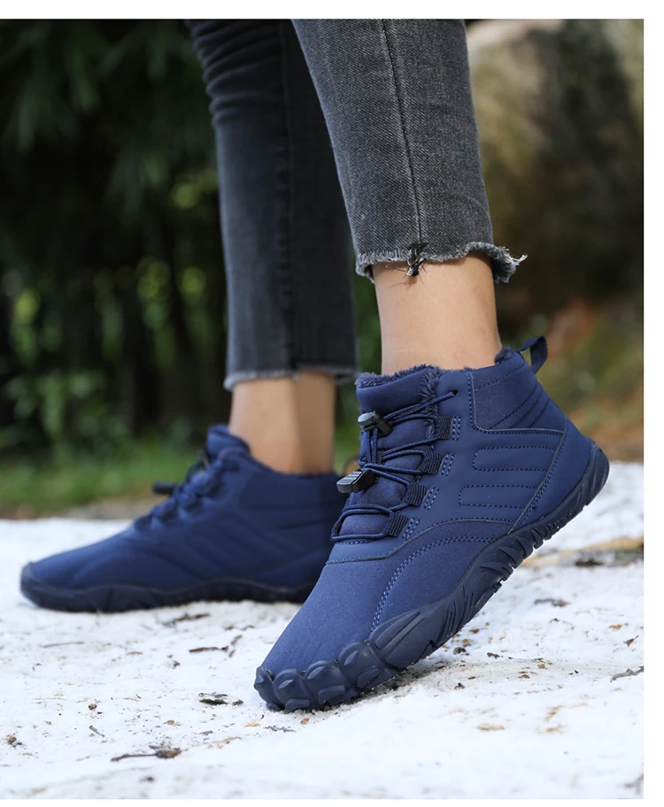 Winter Warm Laufen Barfuß Schuhe Frauen Männer Gummi Camping Turnschuhe Wasserdicht Nicht-Slip Atmungsaktiv für Outdoor-Walking – Detail 9