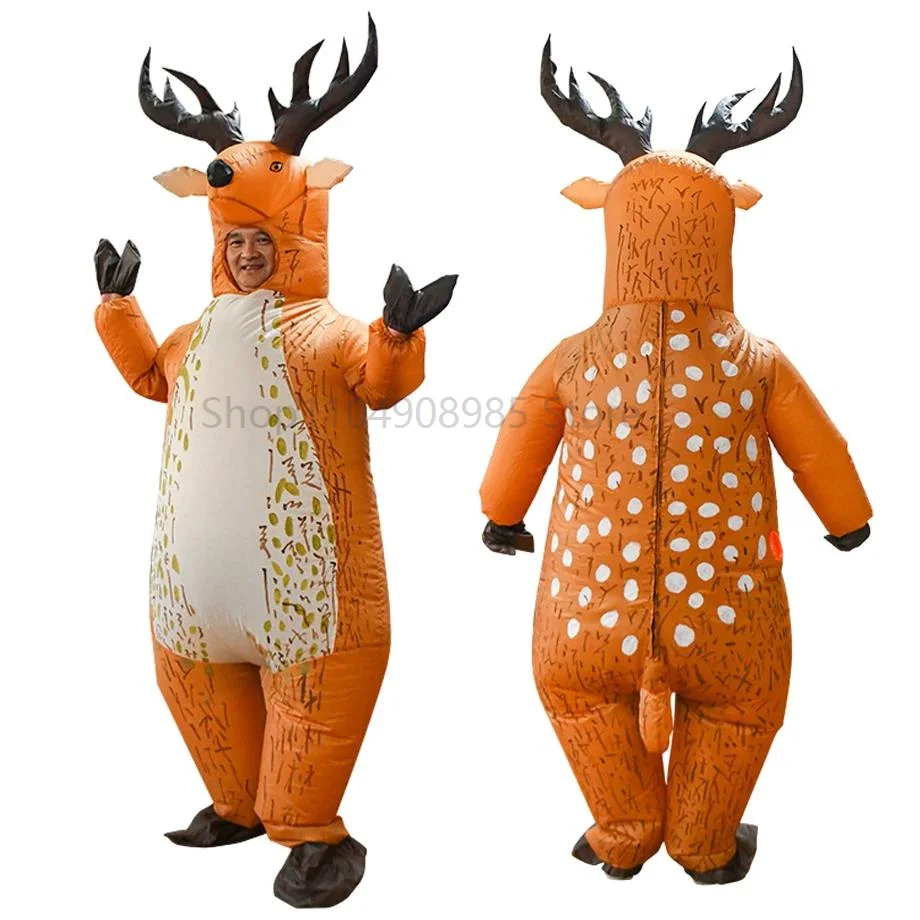 

Christmas Eve Carnival Holiday Party Annual Party Adult Role Playing Cartoon Animal Mascot Reindeer Inflatable Costume Gift