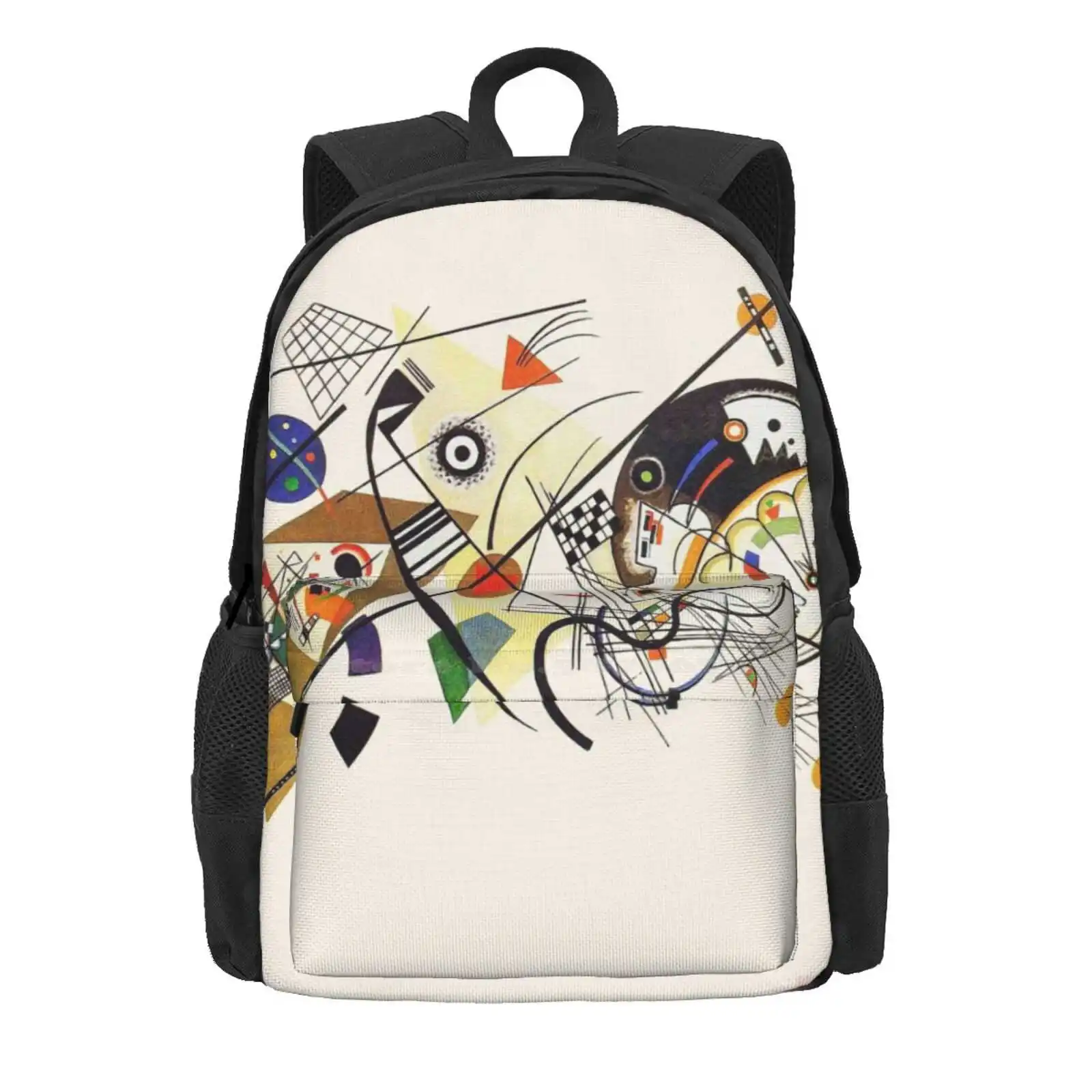 Hd. Transverse Lines (1923), By Wassily Kandinsky Hot Sale Schoolbag Backpack Fashion Bags Intersecting Lines Kandinsky Avant