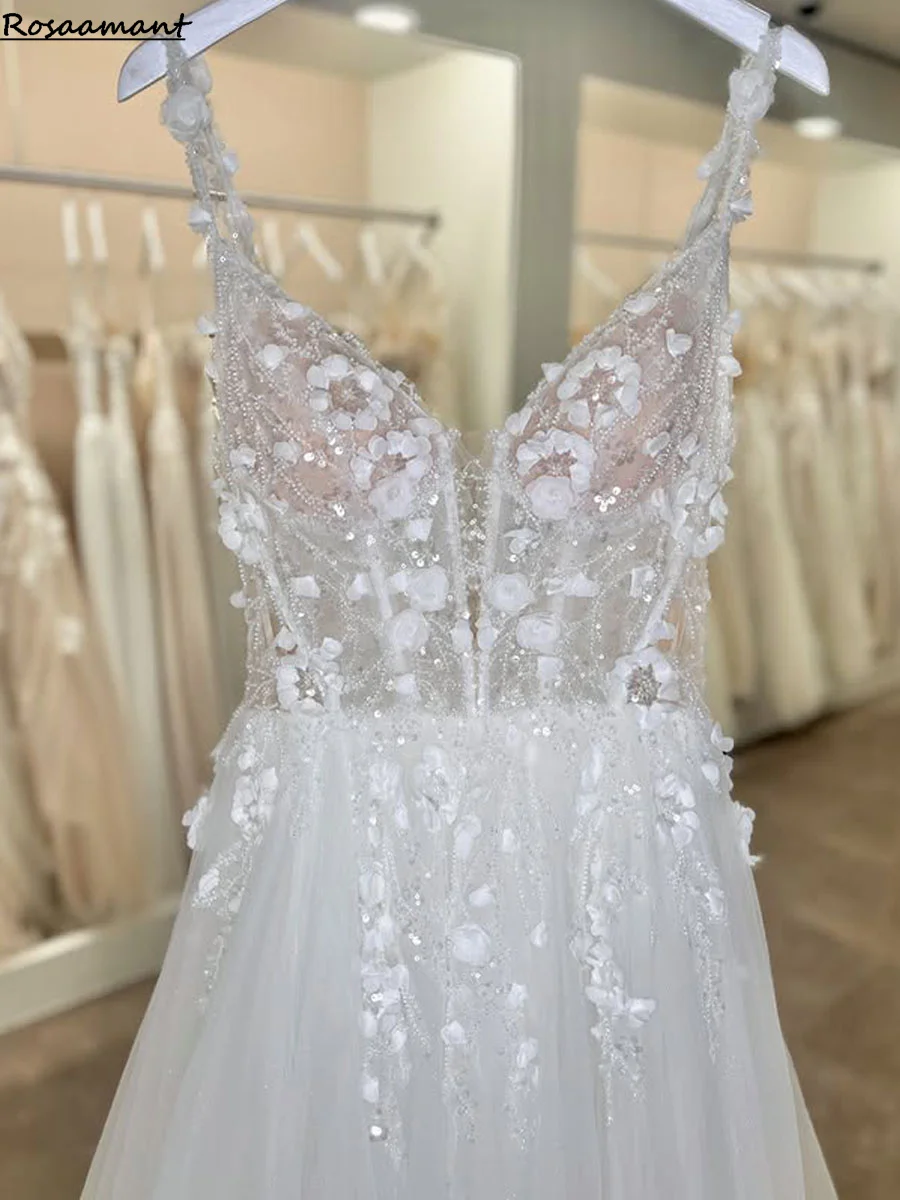 

Elegant wedding dress V neck lace applique A Line bridal dress Robe De Mariee Wedding Bride Dress