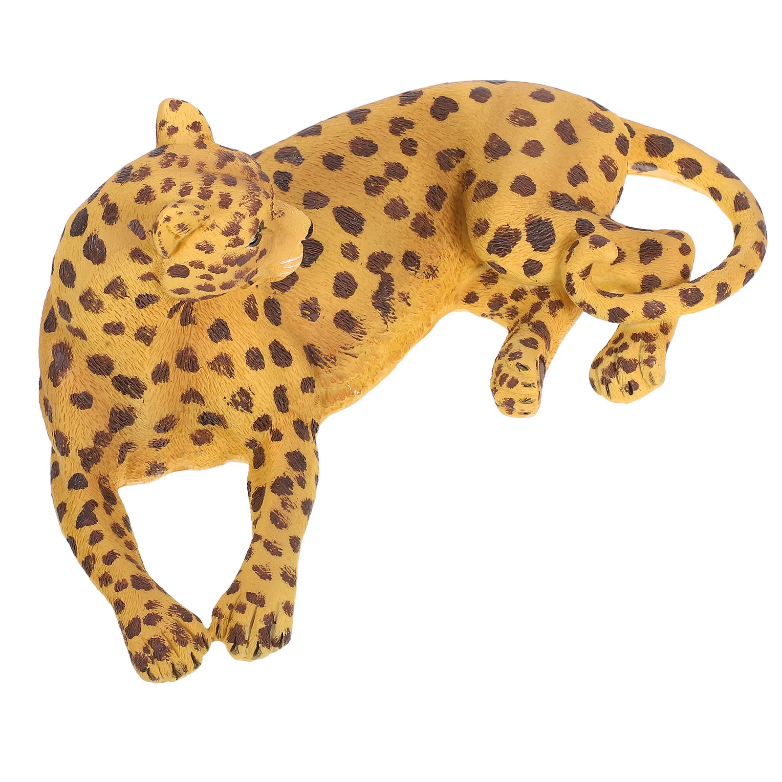 

Resin Leopard Statue Figurine Sculpture Decorative Animal Model Decorations for Bedroom