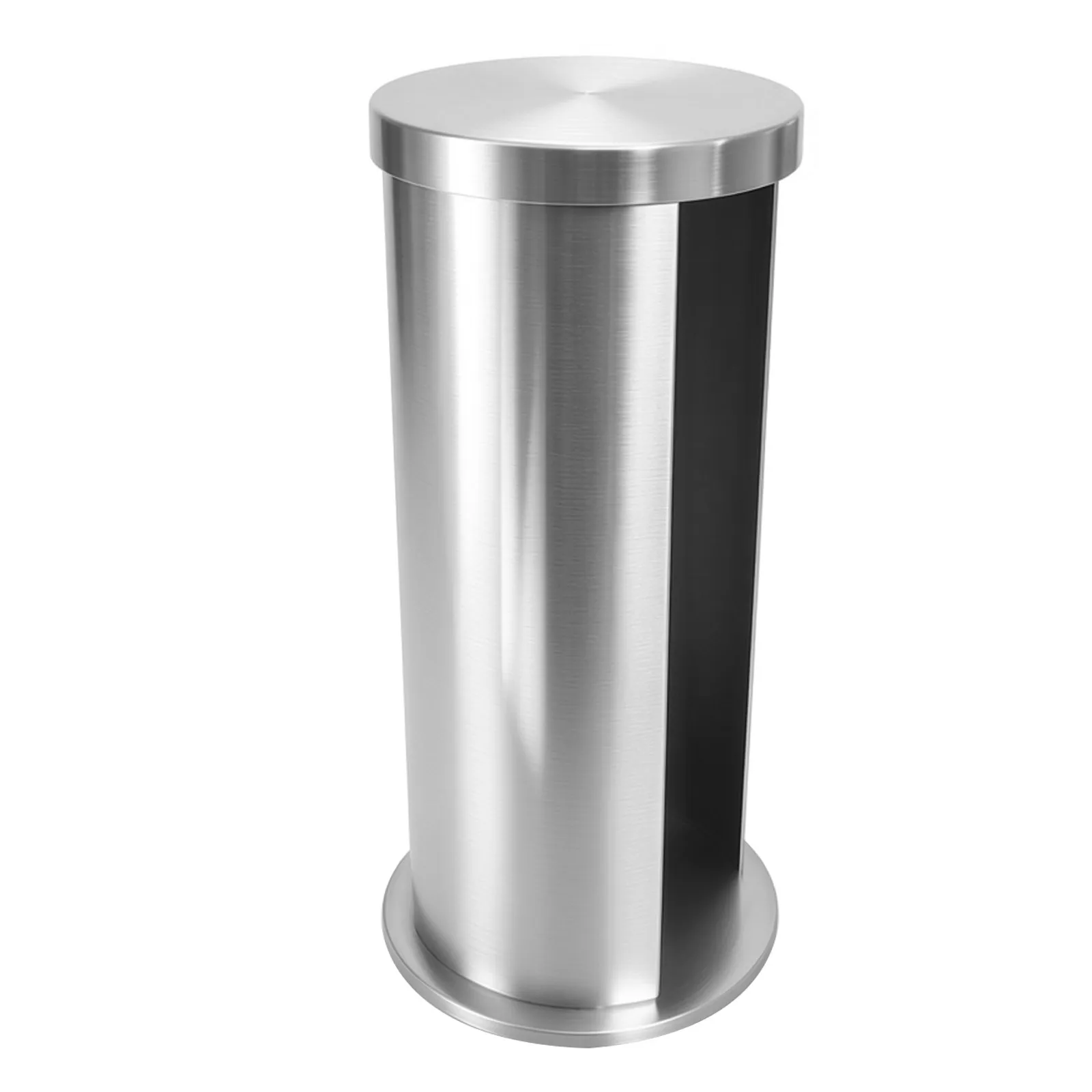 Stainless Steel Makeup Pad Holder Circle Cotton Storage Box Bathroom Vanity Organiser Clear Cotton Rounds Dispenser