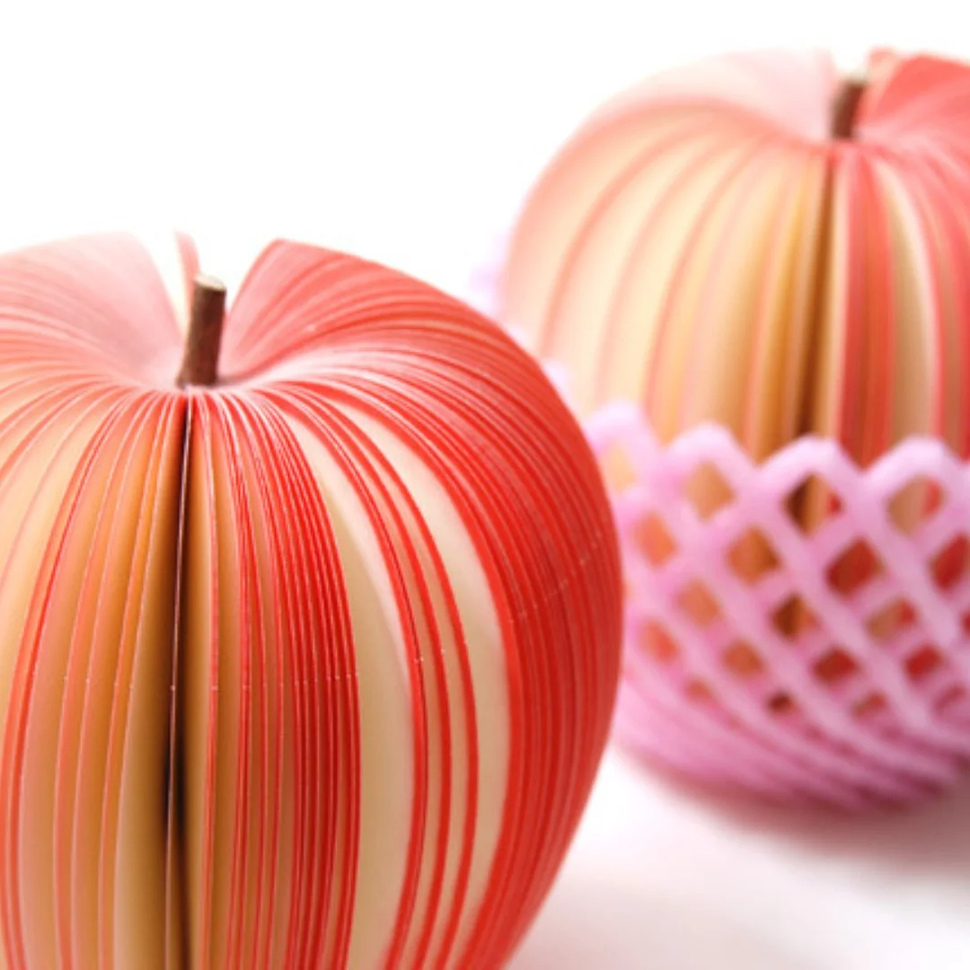 5 Pcs Creative And Personalized Stationery Diy Fruit Sticky Notes Apple Sticky Notes Fruit Sticky Notes High Aesthetic Value