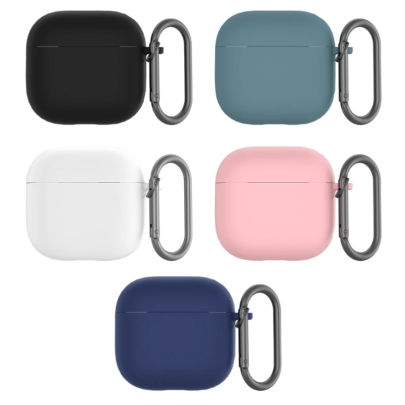 Solid Color Earbud Case, AntiYellowing Liquid Silicone Protective Cover for Airpods4 Earbuds