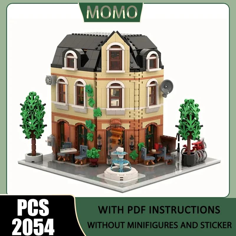 

City Street View Model Moc Building Blocks Modular Famous Coffee Shops Model Technology Bricks DIY Assembly Set Gift Holiday Toy
