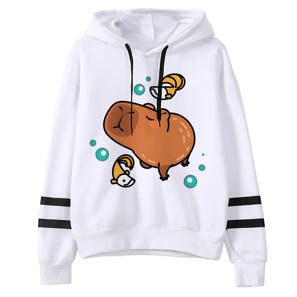 Capybara hoodie printed design patterned trendy manga elegant patterned teen pullover comic casual wear