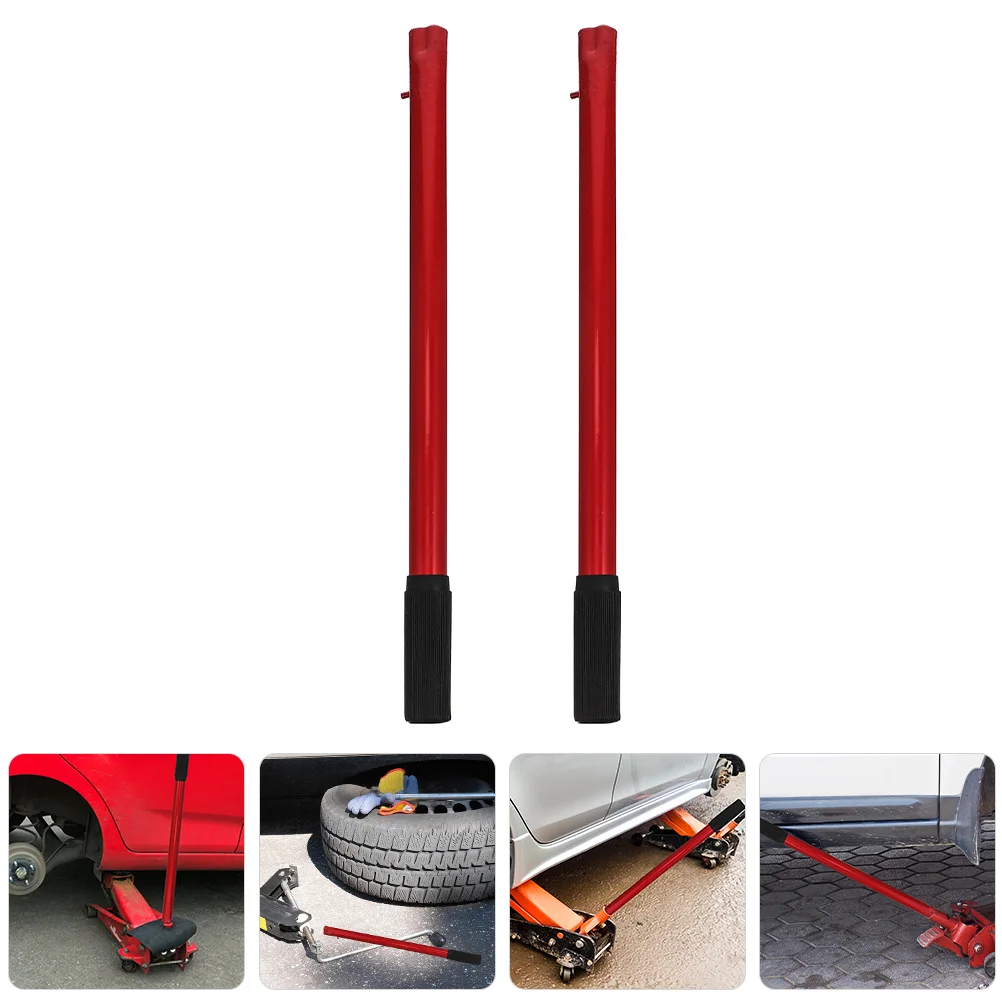 2 Pcs Jack Handle for Automotive Car Rod Hydraulic Trailer Replacement Steel Rubber Part Accessories Grip