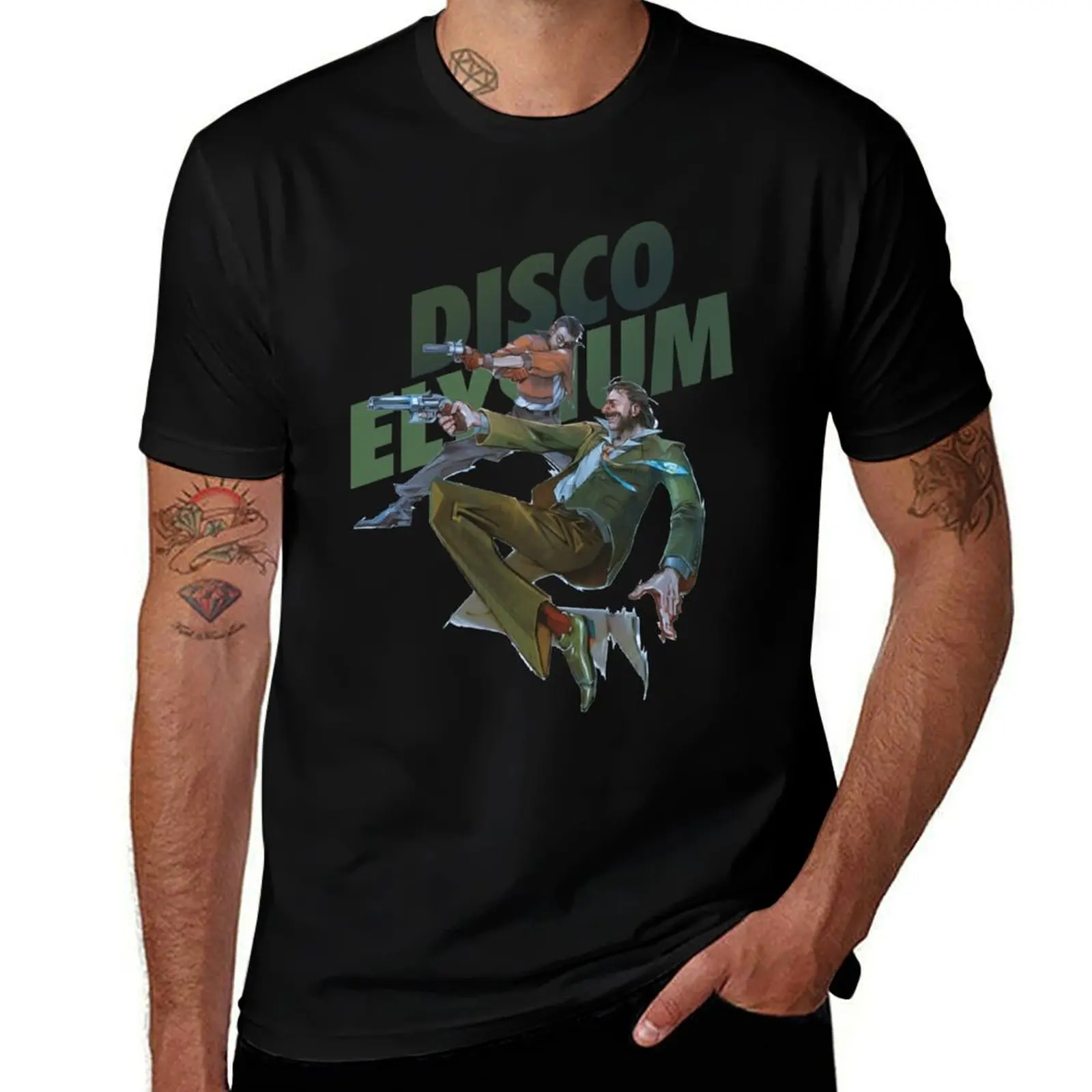 

Funny Man Disco Gameplay Elysium Gift Movie Fans T-Shirt man t shirt summer t shirts for man pack cotton T-Shirt